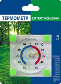 Термометр для пластиковых окон ТС-21 в блистере стрелочный